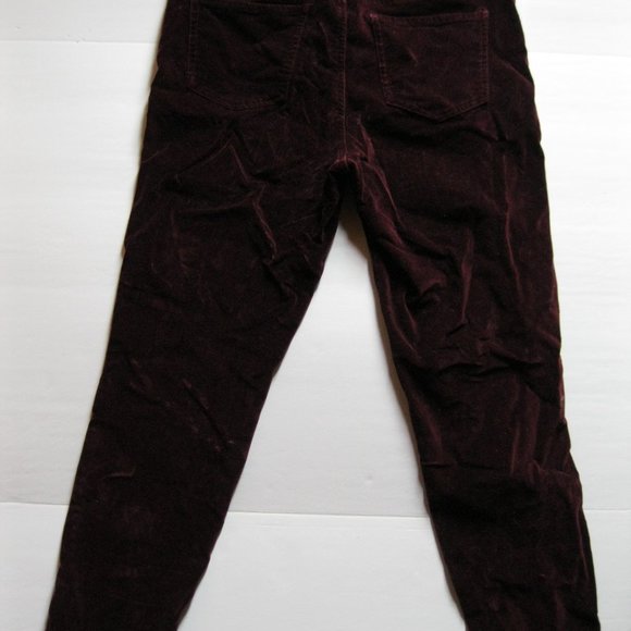 Ruff Hewn Velvety Maroon Straight Leg Pants - Picture 2 of 10